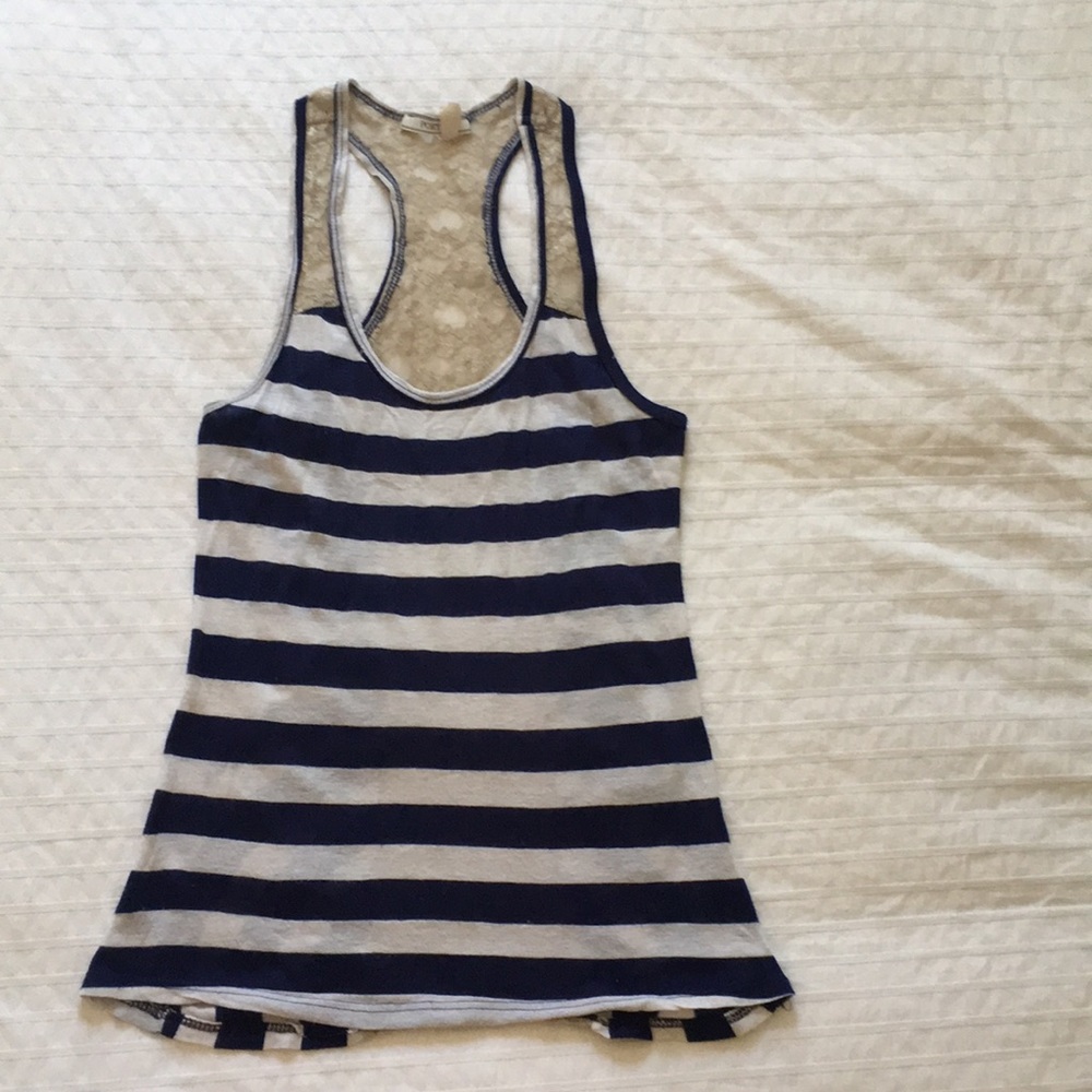 ⚓️Sailor blue & white striped top w/ lace!! 😍